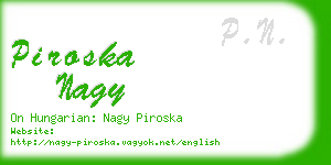 piroska nagy business card